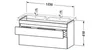 Waschtischunterbau DURASTYLE 448x1230x610mm weiß Produktbild-Vorschau 2