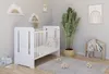 Gitterbett mit Matratze & Kleiner Teddybar Gravur 120x60cm, Produktbild-Vorschau 3