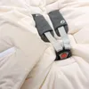 Decke für Kindersitz mit Kapuze und Ohren – Ecru Plüsch & Produktbild-Vorschau 4