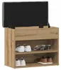 vidaXL Panca per scarpe Artisan oak 62x32x50 cm Materiale a Anteprima dell’immagine prodotto 3