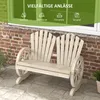Sweiko Gartenbank, Wagenrad-Design, für 2 Personen, Produktbild-Vorschau 7