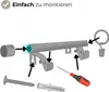 LOFT 240 cm Doppelte Gardinenstange 19 mm aus Metall mit Produktbild-Vorschau 3