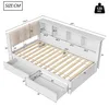Letto a terra Flieks 90x200 cm con cassetti, letto per Anteprima dell’immagine prodotto 5