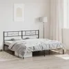 vidaXL Posteľný rošt s čelom kovový čierny 180x200 cm Náhľad obrázku produktu 2