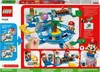 The back of a LEGO Super Mario 71400 Maxi-Iglucks-Strandausflug - Erweiterungsset box, showing the product in use and various expansion options. Náhled obrázku produktu