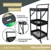 deluxe4home® Servierwagen Rollwagen klappbar 3 Ablagen Produktbild-Vorschau 4
