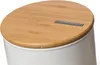 Vorratsdose S - Vorratsglas mit Bambusdeckel - 0,7 Liter - D: 11cm - H: 10cm - weiß Produktbild-Vorschau