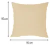Kissenbezug 80x80 cm champagner Struktur Leinenoptik Produktbild-Vorschau 3