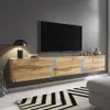 Moderner TV-Ständer im Hängedesign 240cm 3-türig LED Selby Produktbild-Vorschau 2