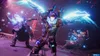 Three characters in a futuristic, action-packed scene, with bright blue energy effects emanating from their weapons and bodies. Produktbild-Vorschau