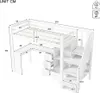 Hochbett mit Schreibtisch, Schubladen und Regal, Produktbild-Vorschau 2