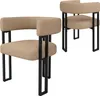 Set di 2 sedie da pranzo Flieks, sedie da pranzo in tessuto Anteprima dell’immagine prodotto 5