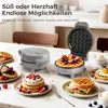 YASHE Mini-Waffeleisen ABW59C, 550 W, 10 cm, Antihaft, Produktbild-Vorschau 7
