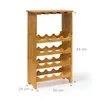 Relaxdays 10013871, 16 butel., Bambusowy, Drewno, Podłogowy Podgląd zdjęcia produktu 4