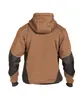 The back view of a brown and gray hooded sweatshirt. Anteprima dell’immagine prodotto