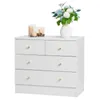 A white dresser with decorative items on top, presented against a white background. Produktbild-Vorschau