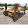 Gartenwagen auf Rädern aus Eukalyptusholz – 93 x 49 x 74 cm Produktbild-Vorschau 8