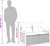 VidaXL 366084, 2 siedz., Kremowy, 110 kg, 1180 mm, 620 mm, Podgląd zdjęcia produktu 8