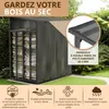 Étagère à bois de cheminée en métal avec toit 185x105x185 Voir les images du produit 3