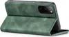 A green flip cover case for a Samsung Galaxy S20 FE is shown. Produktbild-Vorschau