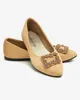 Hellbraune Öko-Wildleder-Ballerinas für Damen mit Produktbild-Vorschau 4