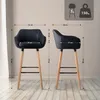 Barhocker Grant Kunstleder - schwarz Produktbild-Vorschau 2