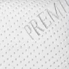 A close-up view of a white textured fabric with a repeating pattern of small raised dots and the word "PREMIUM" embossed in the fabric. Anteprima dell’immagine prodotto
