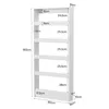 5-fache Bücherregal für hinter Tür im Wohnzimmer – Produktbild-Vorschau 2