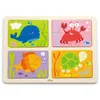 Puzzle en bois VIGA animaux marins 4in1 Voir les images du produit 1