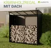 Juskys Kaminholzregal mit Dach 185x70x185 cm, 2,4 m³, Produktbild-Vorschau 2