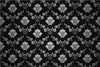 Wallario Poster - Grau-schwarzes Blumenmuster Damast, Produktbild-Vorschau 1