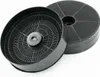 Two black carbon filters for a range hood, one in focus and the other slightly out of focus in the background. Voir les images du produit