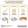 MONZANA® Plafonnier Ciel étoilé Rond Ø 38cm Abat-jour Tissu Voir les images du produit 3