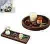 2er-Set Holztabletts Schmucktablett Dekotablett Runde & Produktbild-Vorschau 1