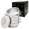 9090126 Dampfkocher, Dampfkochtopf, Mantowarka mit Deckel Produktbild-Vorschau 1