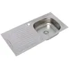 Edelstahl Einbauspüle 100x50cm Küchenspüle reversible Produktbild-Vorschau 3