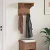 Wandgarderobe SANDNES 43x30x42 cm Massivholz Kiefer, Produktbild-Vorschau 3