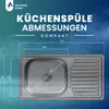 VBChome Edelstahlspüle 75 x 40 x 14 cm Edelstahl Glatt Produktbild-Vorschau 5
