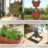 Jardinière verticale avec 4 bacs à fleurs 52 x 21 x 127 cm Voir les images du produit 4