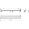 Mexen Flat Wall odtokový žľab nástenný 2 v 1 120 cm, čierna Náhľad obrázku produktu 7