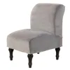 Armless Chair Slipcover Stretch Samt Elasthan Stuhlbezüge  Produktbild-Vorschau 2