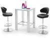 home24 Bartisch - Glas / Metall - Hochglanz Weiß / Chrom Produktbild-Vorschau 3