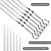 BBQ Grillspieß Set aus Edelstahl – 6 Spieße + 2 Halter + Produktbild-Vorschau 3