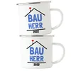 Bauherr 2022 Emaille Tasse Hausbau Richtfest Häuslebauer Produktbild-Vorschau 2