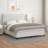 vidaXL Boxspringbett mit Matratze Weiß 180x200 cm Produktbild-Vorschau 2