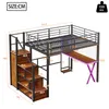 Hochbett mit Schreibtisch, Kleiderschrank, Regalen, Produktbild-Vorschau 2