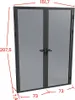Komplette 2-flügelige Doppeltür aus Aluminium und Produktbild-Vorschau 7