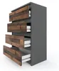 Kommode „HIT“, 4 Schubladen, 60 cm, Mattgrau / Antik-Stil / Produktbild-Vorschau 6