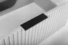 A close-up view of a white bathroom cabinet with a black handle. Náhled obrázku produktu