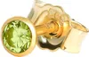Einzel Ohrstecker Echt Peridot 585 Gelbgold 14 Karat Gold Produktbild-Vorschau 1